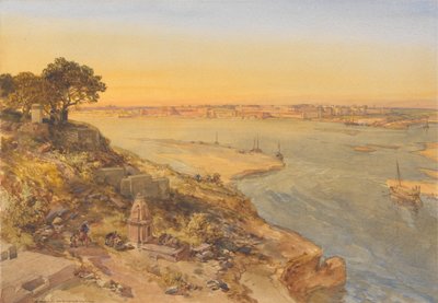 Allahabad, fra højre bred af Jumna af William Simpson