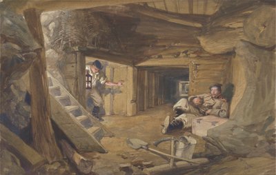 Mine i Bastion du Mat, Sebastopol, Krim af William Simpson