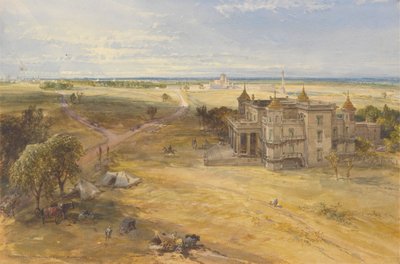 Dilkoshaen, Lucknow i det fjerne af William Simpson