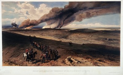 Redan og de britiske skyttegrave af William Crimea Simpson