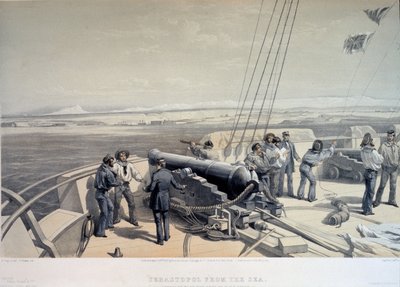 Udsigt over Sevastopol fra havet, 1855 af William Crimea Simpson