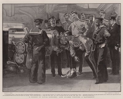 En lektion i Naval Gunnery, Life Guards besøger et slagskib af William Small
