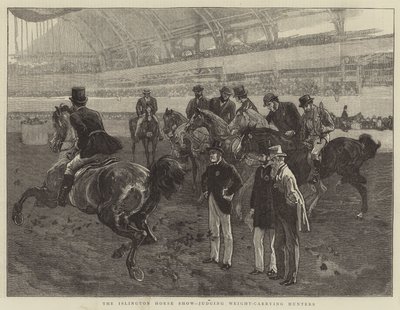 Islington Horse Show, der dømmer vægtbærende jægere af William Small