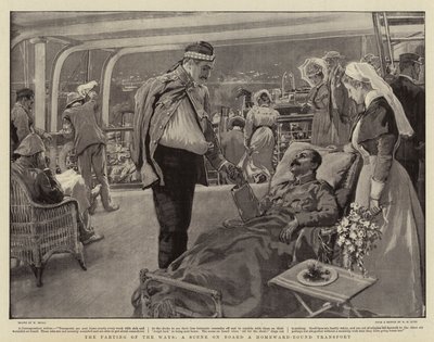 En scene om bord på en transport på vej hjemad af William Small