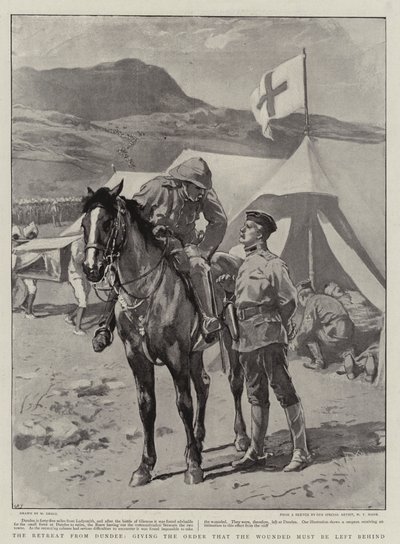Tilbagetoget fra Dundee, der giver ordren om, at de sårede skal efterlades af William Small