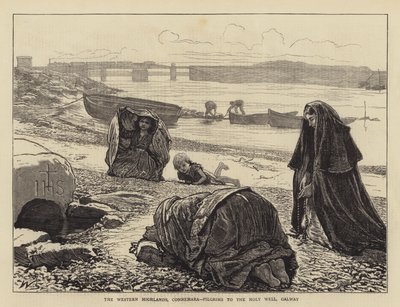Det vestlige højland, Connemara, pilgrimme til den hellige brønd, Galway af William Small
