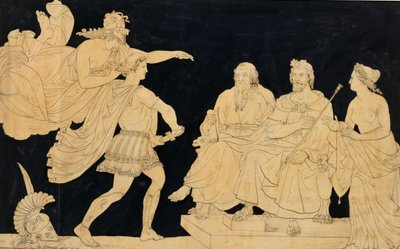 Minerva holder Achilleus tilbage fra at kaste sig over Agamemnon af William Spence