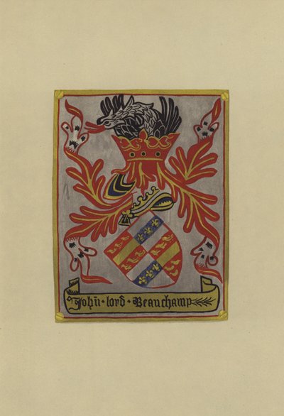 Sir John Beauchamp, lord Beauchamp af Powyk, 1445-1475 (chromolitho) af William St John Hope