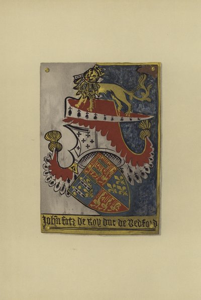 Sir John Plantagenet af Lancaster, jarl af Kendal og hertug af Bedford, ca. 1402-1435 (chromolitho) af William St John Hope