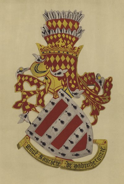 Sir Sanchet Dabrichecourt, 1348-c 1360 (chromolitho) af William St John Hope