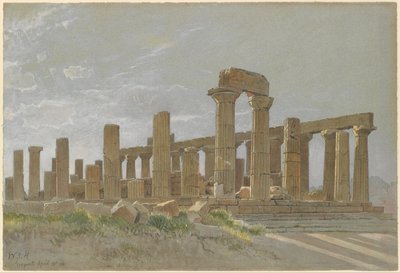 Girgenti (Juno Lacinias tempel i Agrigentum) af William Stanley Haseltine
