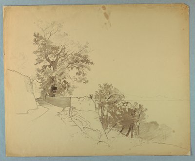 Studie af landskab af William Stanley Haseltine