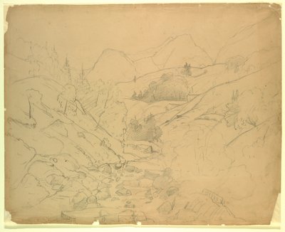 Studie af landskab af William Stanley Haseltine