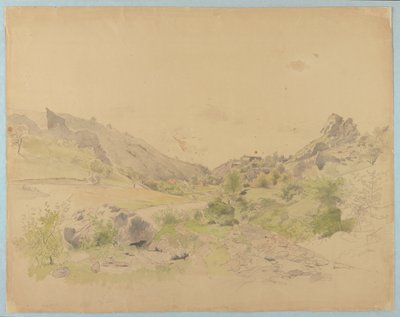Studie af landskab af William Stanley Haseltine