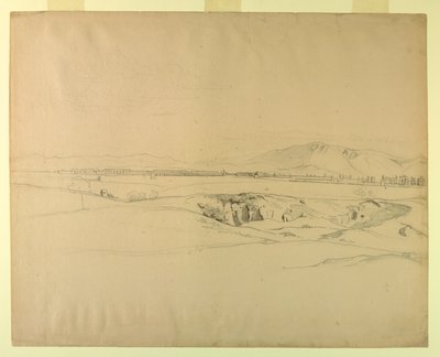 Studie af landskab af William Stanley Haseltine
