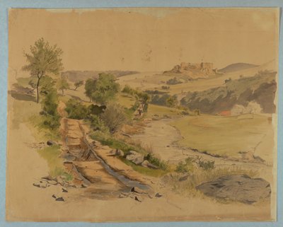 Studie af landskab af William Stanley Haseltine