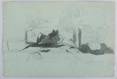 Studie af landskab af William Stanley Haseltine