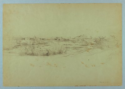 Studie af landskab, Ostia, Italien af William Stanley Haseltine