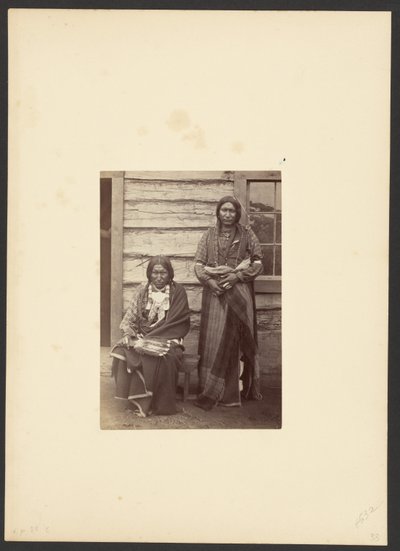 Sønner af arapaho-høvdingen Little Raven [Little Bear og Shield, sandsynligvis i Camp Supply]. af William Stinson Soule