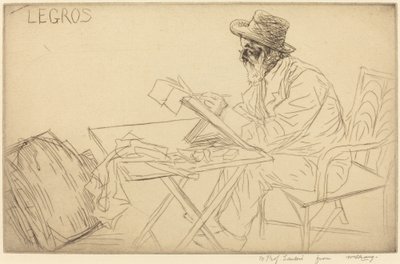 Alphonse Legros skitsering af William Strang