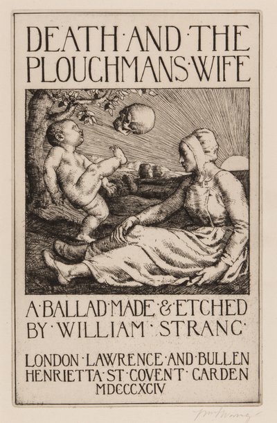 Death and the Ploughmans Wife, 1892 af William Strang