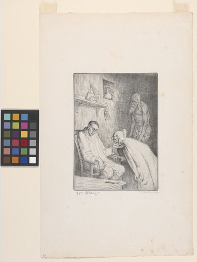 Mand og heks (ætsning) af William Strang