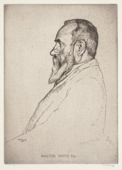 Portræt af Walter Brock af William Strang