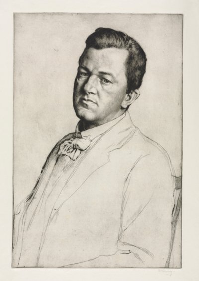 Sir Charles Holroyd, 1909. af William Strang