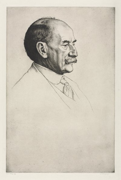 Thomas Hardy, Facing Right, 1910. af William Strang