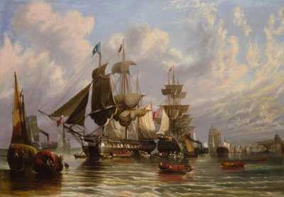 Krimkrigen, indskibning af engelske tropper, 1855 / Gem. v. W.Stuart af William Stuart