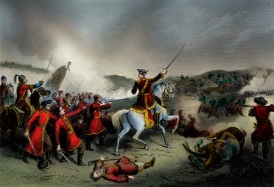 Slaget ved Pultowa, Den Store Nordiske Krig (print) af William T. Hulland