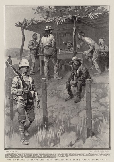 The Light Side of Prison Life, Boer Prisoners på Bermuda spiller på Ping-Pong af William T. Maud