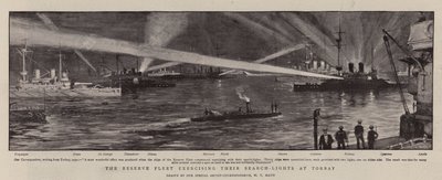 Reserveflåden udøver deres søgelys ved Torbay af William T. Maud