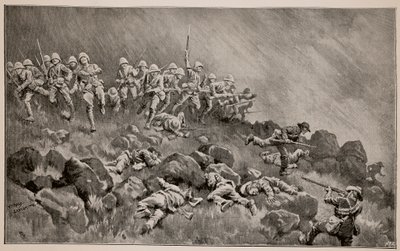 Det store angreb på Ladysmith: The Devons Clearing Wagon Hill af William T. Maud