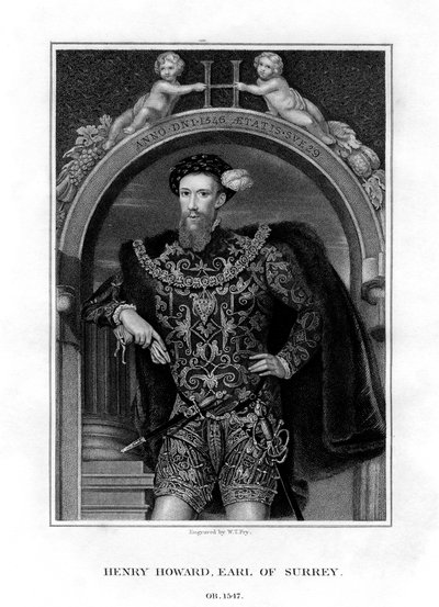 Henry Howard, jarl af Surrey, engelsk aristokrat og digter, 1829. af William Thomas Fry