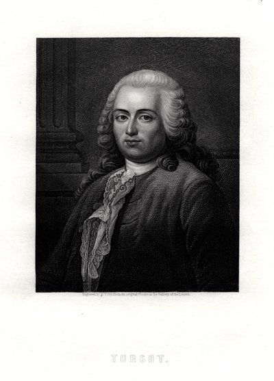 Turgot, fransk statsmand og økonom, 1800-tallet af William Thomas Fry
