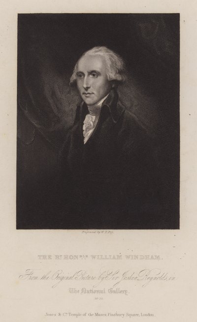 William Windham, engelsk whig-politiker (gravering) af William Thomas Fry