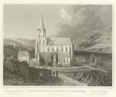 Jomfru Maria Kirke i Oberwesel af William Tombleson