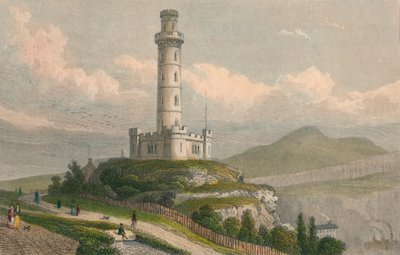 Nelsons Monument, Calton Hill, Edinburgh, c1830. af William Tombleson