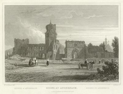 Ruiner ved Andernach af William Tombleson