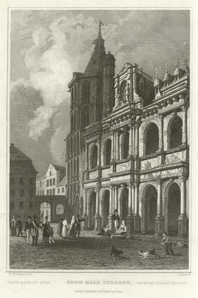 Rådhus Köln af William Tombleson