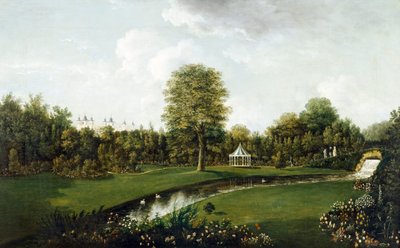 Udsigt fra tebroen (olie på lærred) af William Tomkins