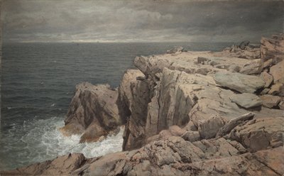 Cormorant Cliff, Jamestown, Rhode Island, 1877. af William Trost Richards