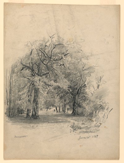 Landskab, Darmstadt, Tyskland af William Trost Richards