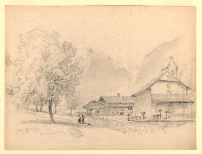 Landskab, Grindelwald, Schweiz af William Trost Richards