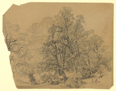 Landskab, Silberhorn, Lauterbrunnen, Schweiz af William Trost Richards