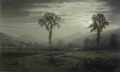 Måneskin på Mount Lafayette, New Hampshire, 1873. af William Trost Richards