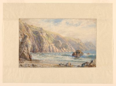Undersøgelse for "Moulin Huet Bay, Guernsey" af William Trost Richards