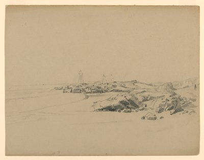 Undersøgelse af kysten, Point Judith, RI af William Trost Richards