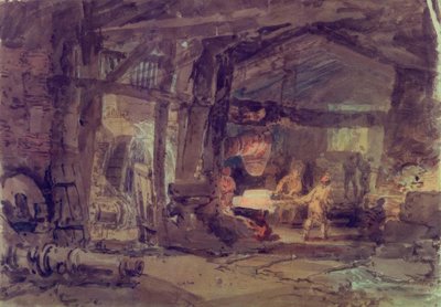 Det indre af et jernstøberi af Joseph Mallord William Turner